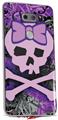 Skin Decal Wrap for LG V30 Purple Girly Skull