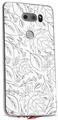 Skin Decal Wrap for LG V30 Fall Black On White