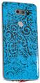 Skin Decal Wrap for LG V30 Folder Doodles Blue Medium