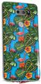 Skin Decal Wrap for LG V30 Famingos and Flowers Blue Medium