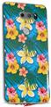 Skin Decal Wrap for LG V30 Beach Flowers 02 Blue Medium