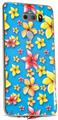 Skin Decal Wrap for LG V30 Beach Flowers Blue Medium