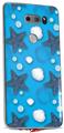 Skin Decal Wrap for LG V30 Starfish and Sea Shells Blue Medium