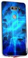 Skin Decal Wrap for LG V30 Cubic Shards Blue