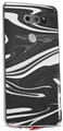 Skin Decal Wrap for LG V30 Black Marble