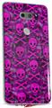 Skin Decal Wrap for LG V30 Pink Skull Bones