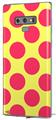 Decal style Skin Wrap compatible with Samsung Galaxy Note 9 Kearas Polka Dots Pink And Yellow