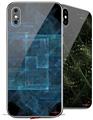 2 Decal style Skin Wraps set for Apple iPhone X and XS Brittle