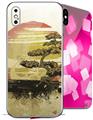 2 Decal style Skin Wraps set for Apple iPhone X and XS Bonsai Sunset