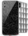 2 Decal style Skin Wraps set for Apple iPhone X and XS Fall White