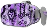 Decal style Skin Wrap compatible with Oculus Go Headset - Scene Kid Sketches Purple (OCULUS NOT INCLUDED)