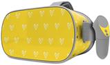 Decal style Skin Wrap compatible with Oculus Go Headset - Hearts Yellow On White (OCULUS NOT INCLUDED)