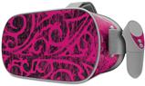 Decal style Skin Wrap compatible with Oculus Go Headset - Folder Doodles Fuchsia (OCULUS NOT INCLUDED)