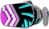 Decal style Skin Wrap compatible with Oculus Go Headset - Black Waves Neon Teal Hot Pink (OCULUS NOT INCLUDED)