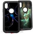 2x Decal style Skin Wrap Set compatible with Otterbox Defender iPhone X and Xs Case - Synaptic Transmission (CASE NOT INCLUDED)