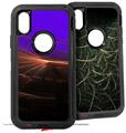 2x Decal style Skin Wrap Set compatible with Otterbox Defender iPhone X and Xs Case - Sunset (CASE NOT INCLUDED)