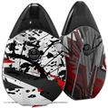 Skin Decal Wrap 2 Pack compatible with Suorin Drop Baja 0018 Red VAPE NOT INCLUDED
