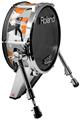 Skin Wrap works with Roland vDrum Shell KD-140 Kick Bass Drum Sexy Girl Silhouette Camo Orange (DRUM NOT INCLUDED)