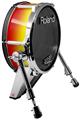 Skin Wrap works with Roland vDrum Shell KD-140 Kick Bass Drum Smooth Fades Yellow Red (DRUM NOT INCLUDED)