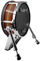 Skin Wrap works with Roland vDrum Shell KD-140 Kick Bass Drum Exotic Wood Zebra Wood Burst Fire Red (DRUM NOT INCLUDED)