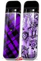 Skin Decal Wrap 2 Pack for Smok Novo v1 Purple Plaid VAPE NOT INCLUDED