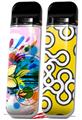 Skin Decal Wrap 2 Pack for Smok Novo v1 Floral Splash VAPE NOT INCLUDED