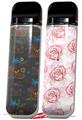 Skin Decal Wrap 2 Pack for Smok Novo v1 Flowers Pattern 07 VAPE NOT INCLUDED