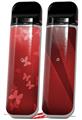 Skin Decal Wrap 2 Pack for Smok Novo v1 Bokeh Butterflies Red VAPE NOT INCLUDED