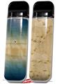 Skin Decal Wrap 2 Pack for Smok Novo v1 Exotic Wood Beeswing Eucalyptus Burst Deep Blue VAPE NOT INCLUDED