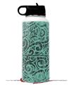 Skin Wrap Decal compatible with Hydro Flask Wide Mouth Bottle 32oz Folder Doodles Seafoam Green (BOTTLE NOT INCLUDED)