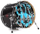 Vinyl Decal Skin Wrap for 22" Bass Kick Drum Head SceneKid Blue - DRUM HEAD NOT INCLUDED