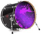 Vinyl Decal Skin Wrap for 22" Bass Kick Drum Head Halftone Splatter Hot Pink Purple - DRUM HEAD NOT INCLUDED