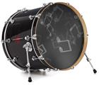 Vinyl Decal Skin Wrap for 22" Bass Kick Drum Head Bokeh Music Grey - DRUM HEAD NOT INCLUDED