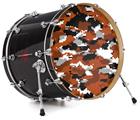 Vinyl Decal Skin Wrap for 22" Bass Kick Drum Head WraptorCamo Digital Camo Burnt Orange - DRUM HEAD NOT INCLUDED