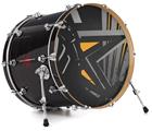 Vinyl Decal Skin Wrap for 22" Bass Kick Drum Head Baja 0023 Orange - DRUM HEAD NOT INCLUDED