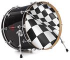 Vinyl Decal Skin Wrap for 22" Bass Kick Drum Head Checkered Flag - DRUM HEAD NOT INCLUDED