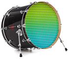 Vinyl Decal Skin Wrap for 22" Bass Kick Drum Head Faded Dots Neon Teal Green - DRUM HEAD NOT INCLUDED