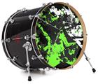 Vinyl Decal Skin Wrap for 22" Bass Kick Drum Head Baja 0003 Neon Green - DRUM HEAD NOT INCLUDED