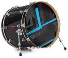 Vinyl Decal Skin Wrap for 22" Bass Kick Drum Head Baja 0004 Blue Medium - DRUM HEAD NOT INCLUDED