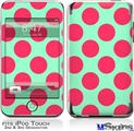 iPod Touch 2G & 3G Skin - Kearas Polka Dots Pink And Blue
