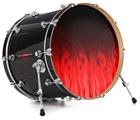 Vinyl Decal Skin Wrap for 20" Bass Kick Drum Head Fire Flames Red - DRUM HEAD NOT INCLUDED