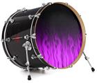 Vinyl Decal Skin Wrap for 20" Bass Kick Drum Head Fire Flames Purple - DRUM HEAD NOT INCLUDED