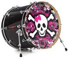 Vinyl Decal Skin Wrap for 20" Bass Kick Drum Head Splatter Girly Skull - DRUM HEAD NOT INCLUDED