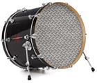 Vinyl Decal Skin Wrap for 20" Bass Kick Drum Head Diamond Plate Metal 02 - DRUM HEAD NOT INCLUDED