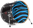 Vinyl Decal Skin Wrap for 20" Bass Kick Drum Head Zebra Blue - DRUM HEAD NOT INCLUDED