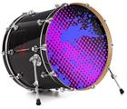 Vinyl Decal Skin Wrap for 20" Bass Kick Drum Head Halftone Splatter Blue Hot Pink - DRUM HEAD NOT INCLUDED