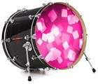 Vinyl Decal Skin Wrap for 20" Bass Kick Drum Head Bokeh Squared Hot Pink - DRUM HEAD NOT INCLUDED