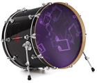 Vinyl Decal Skin Wrap for 20" Bass Kick Drum Head Bokeh Music Purple - DRUM HEAD NOT INCLUDED