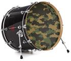 Vinyl Decal Skin Wrap for 20" Bass Kick Drum Head WraptorCamo Digital Camo Timber - DRUM HEAD NOT INCLUDED