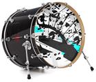 Vinyl Decal Skin Wrap for 20" Bass Kick Drum Head Baja 0018 Neon Teal - DRUM HEAD NOT INCLUDED